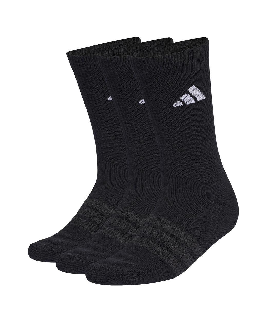 Adidas Black 3-Pack Crew Socks Adults