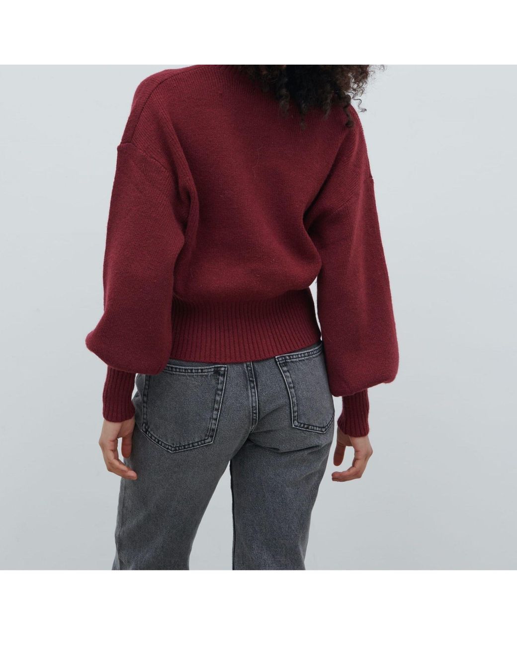 Pretty Lavish Red Etta Knit Bomber Jacket