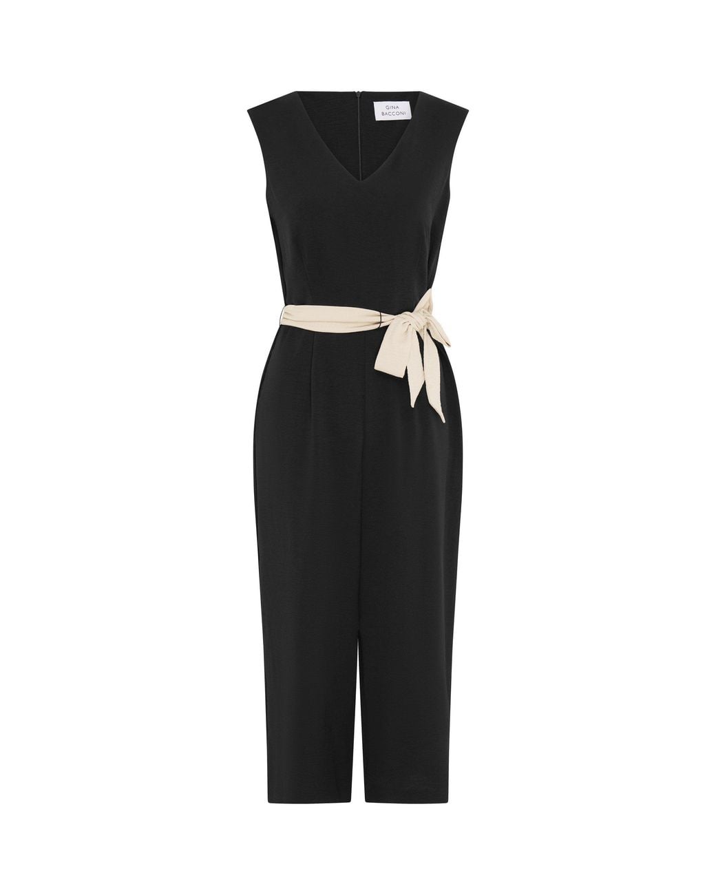 Gina Bacconi Blue Codie Sleeveless V-Neck Jumpsuit