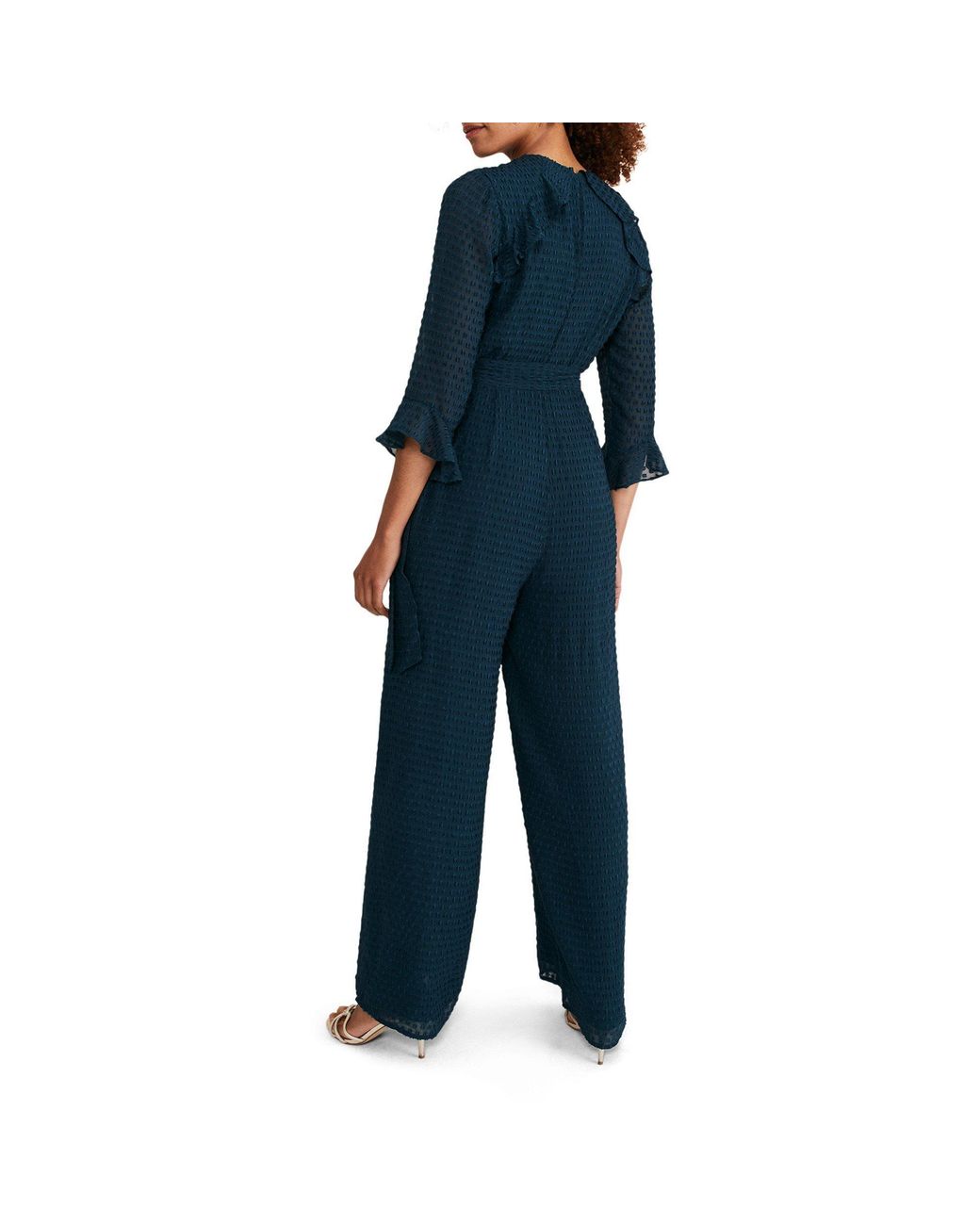 Phase Eight Blue Hattie Wrap Wide Leg Jumpsuit
