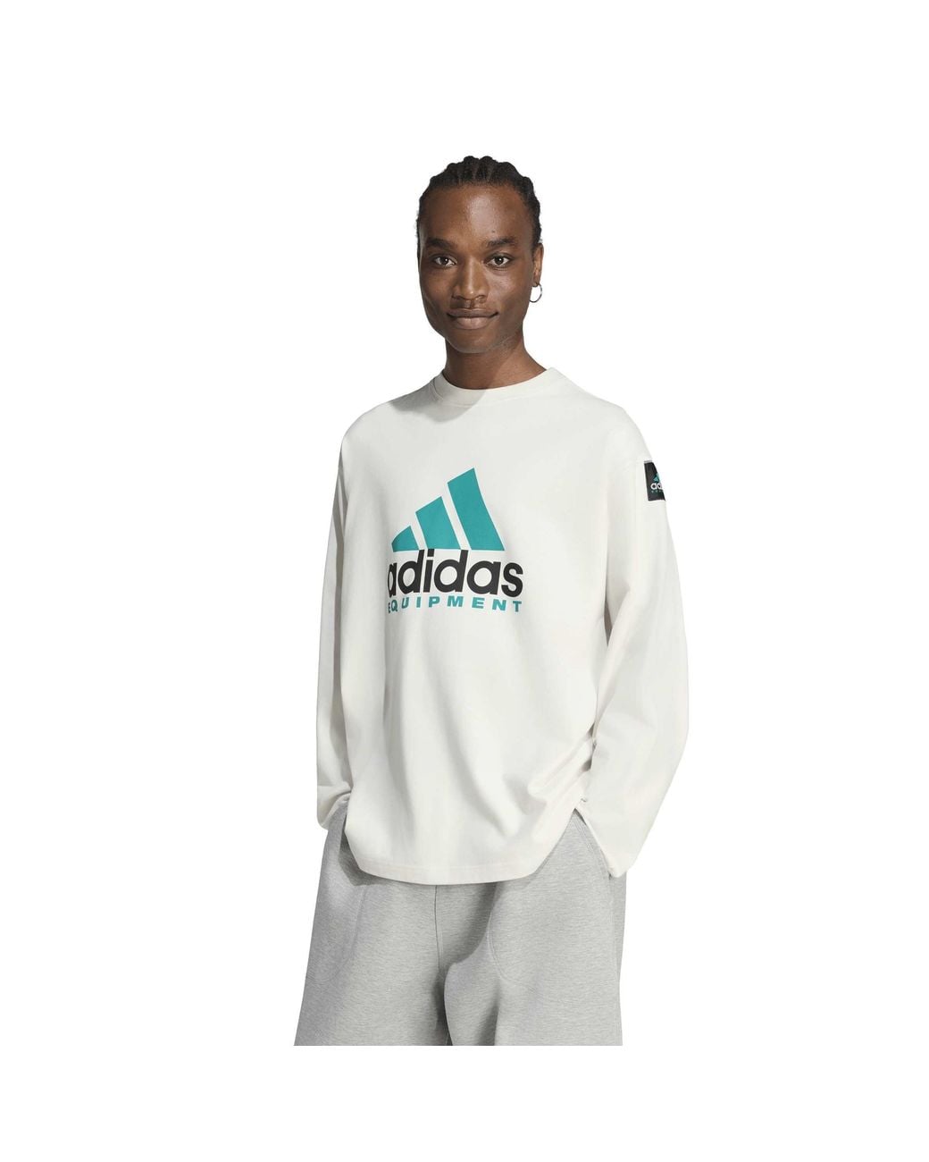 Adidas Originals White Equipment Essentials T-Shirt Asia Sizing Kr3967 for men