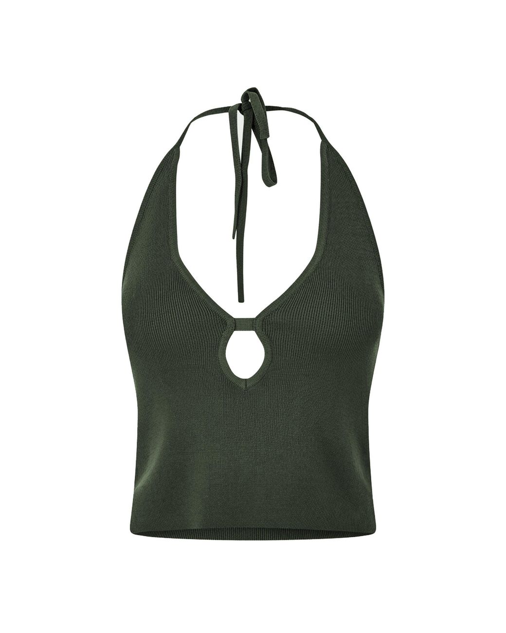 Jack Wills Green Cut Out Knit Top