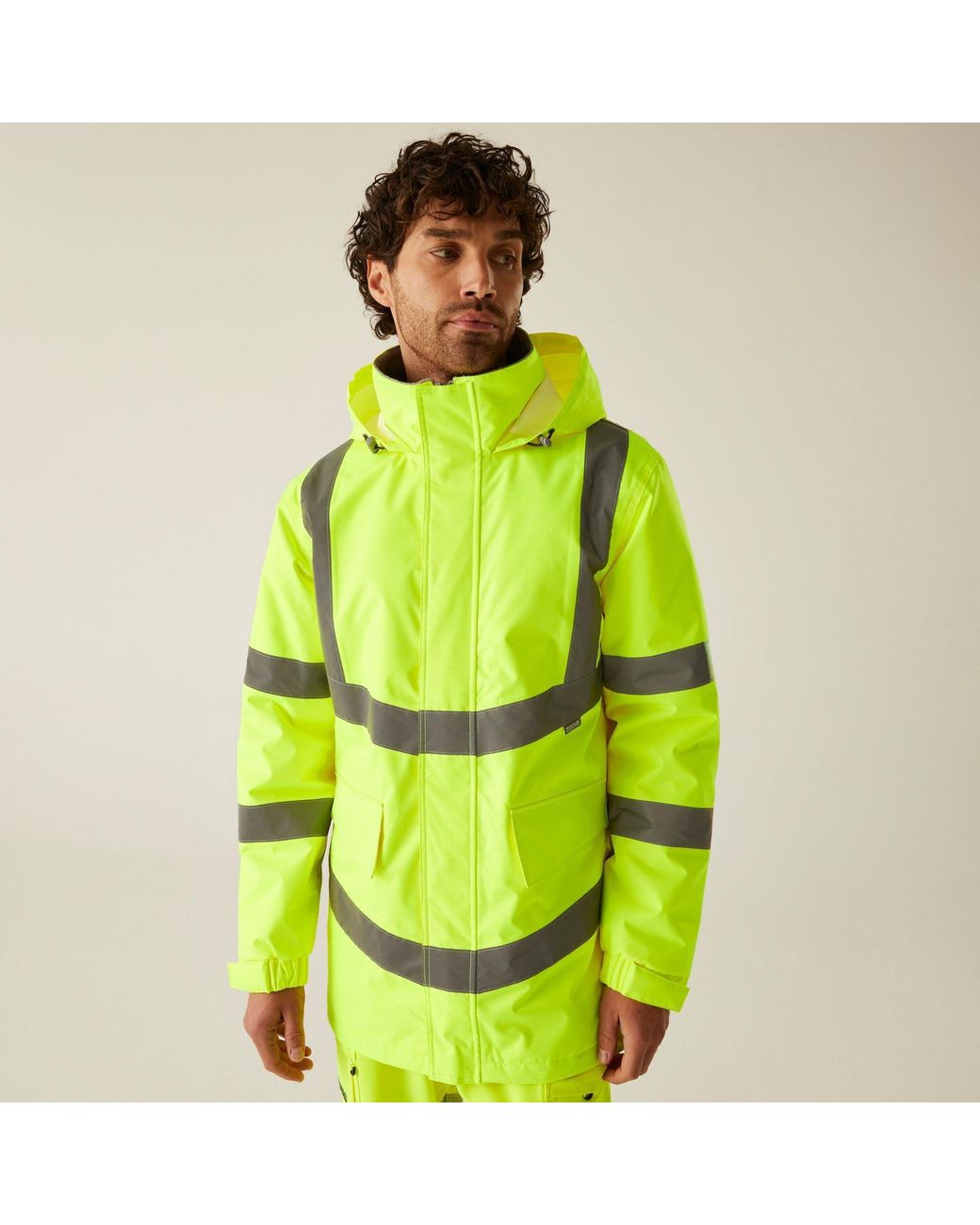 Regatta Green Hi-Vis Pro Dover Parka for men