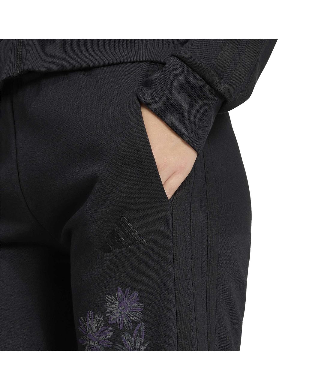Adidas Black Closed Hem Fleece Joggers
