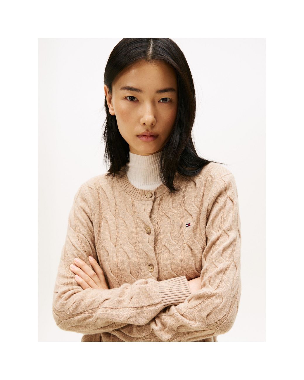 Tommy Hilfiger Natural Cable Cardigan
