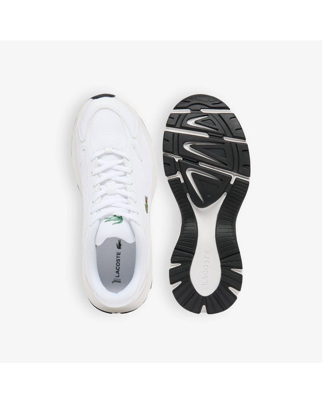 Lacoste White L003 Base Low-Top Trainers