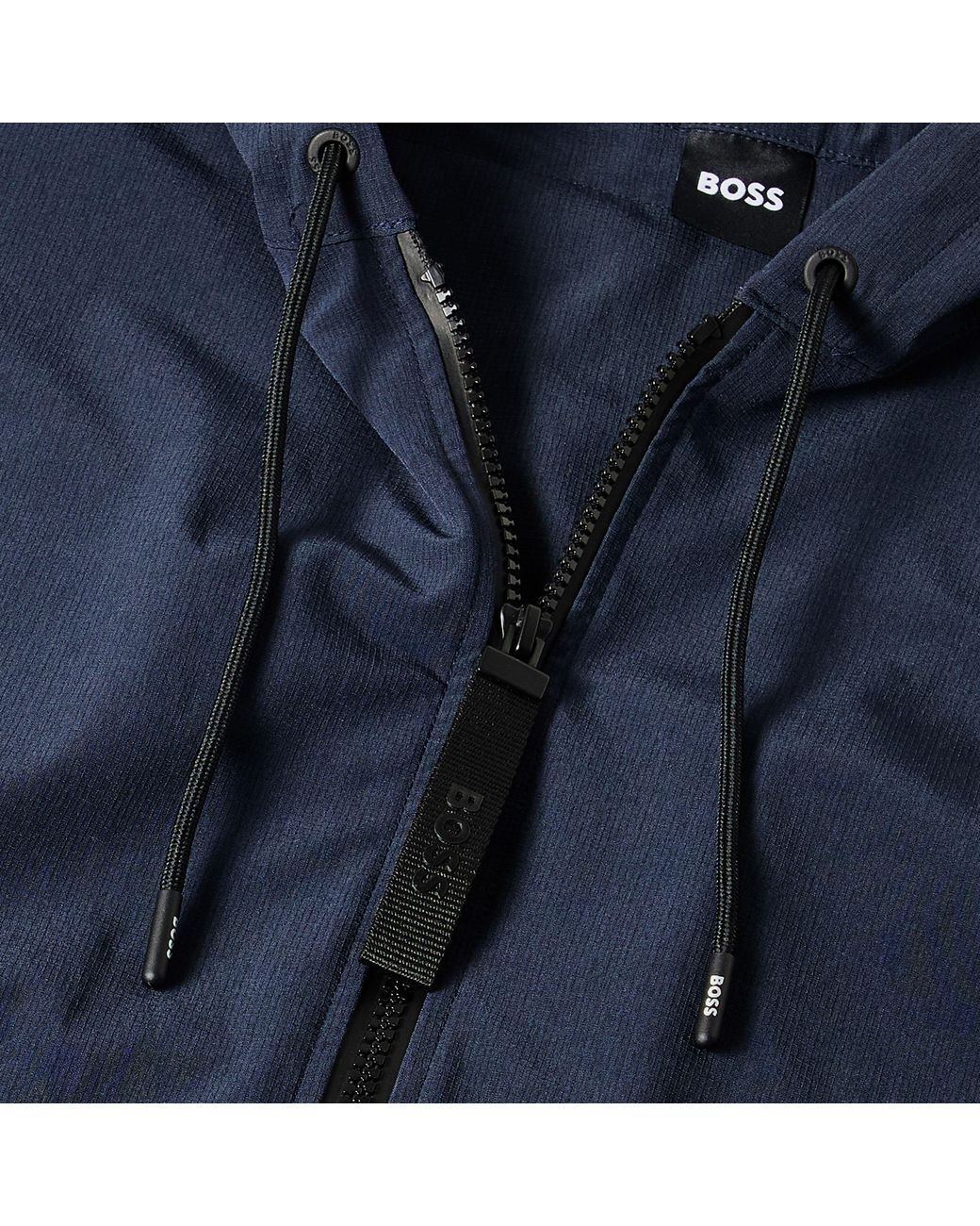 Boss Blue Olson Hood Long Sleeve Oxford Shirt for men