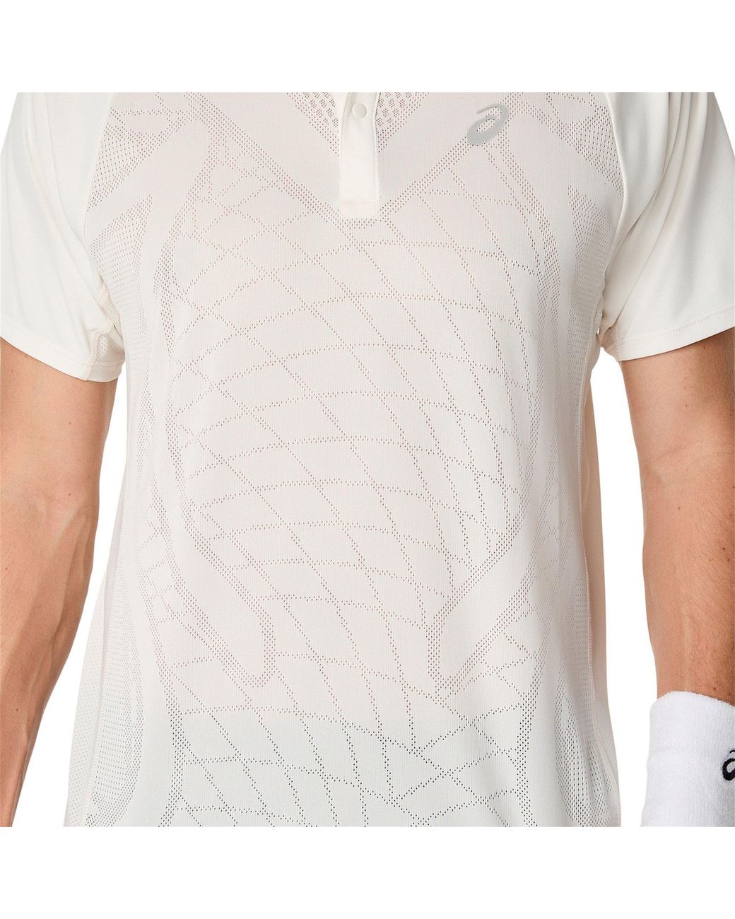 Asics White Match Actibreeze Polo-Shirt for men
