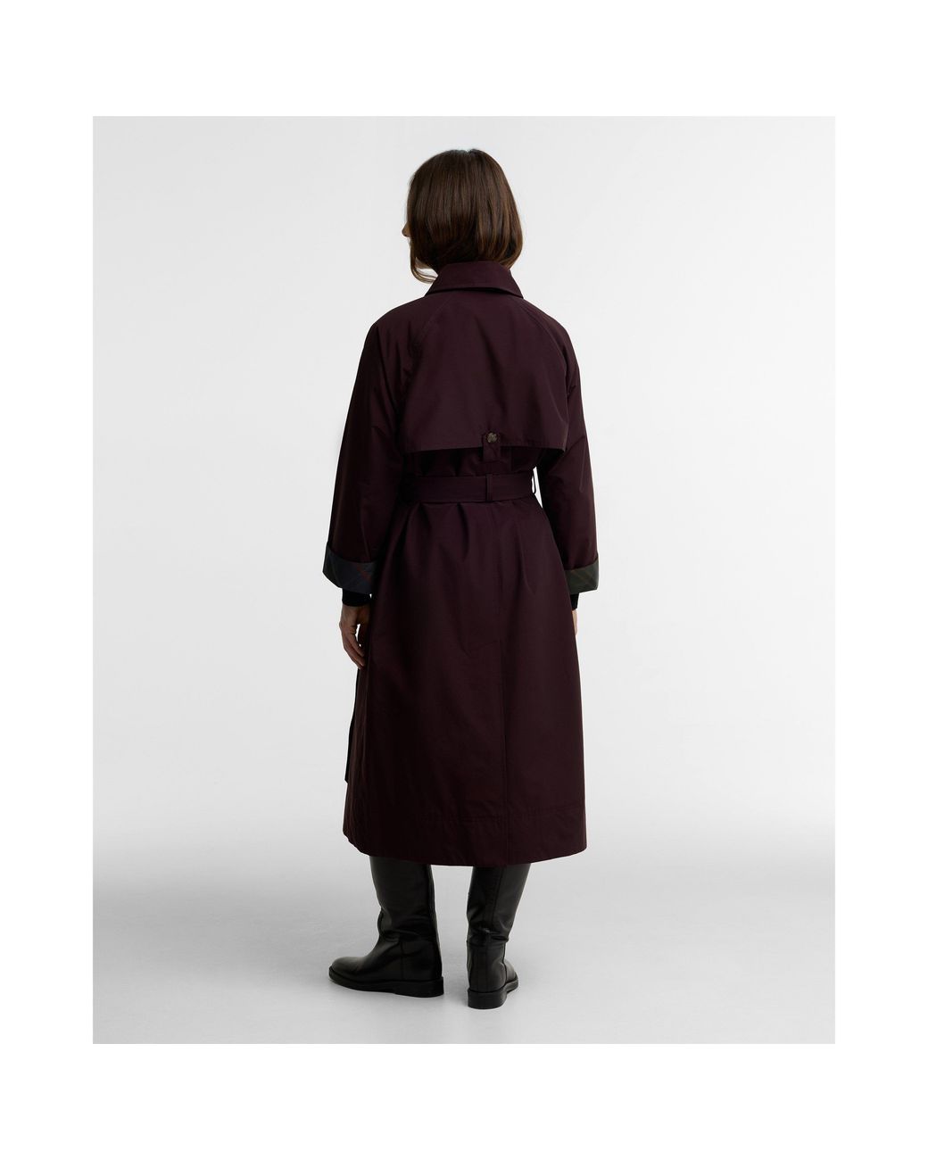 Barbour Black Antonella Modern Heritage Showerproof Trench Coat