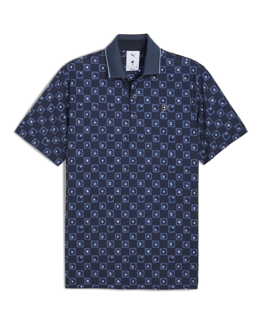 PUMA Blue Micro Ptc Short Sleeve Performance Polo for men