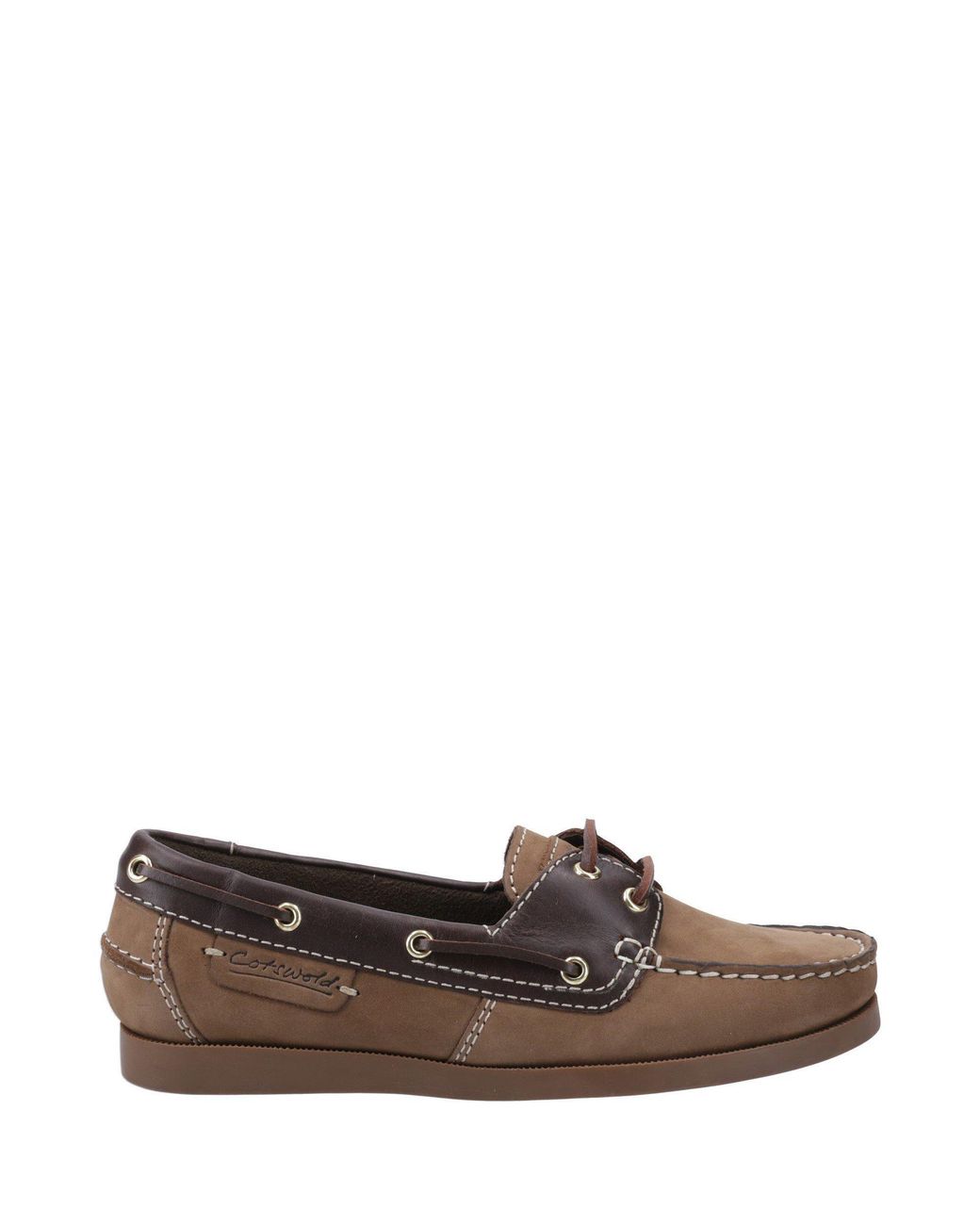 Cotswold Brown Waterlane Leather Boat Shoes