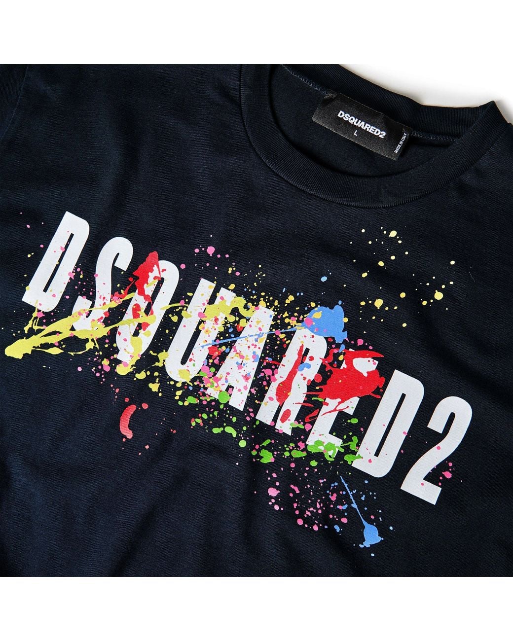 DSquared² Blue Dsq Splat T-Shirt for men