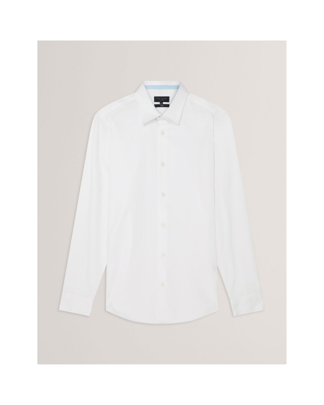 Ted Baker White Long-Sleeve Cotton Shirt for men