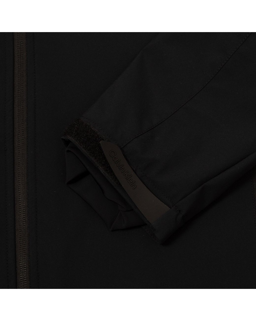 Calvin Klein Black Monogram Weather-Resistant Softshell Jacket for men