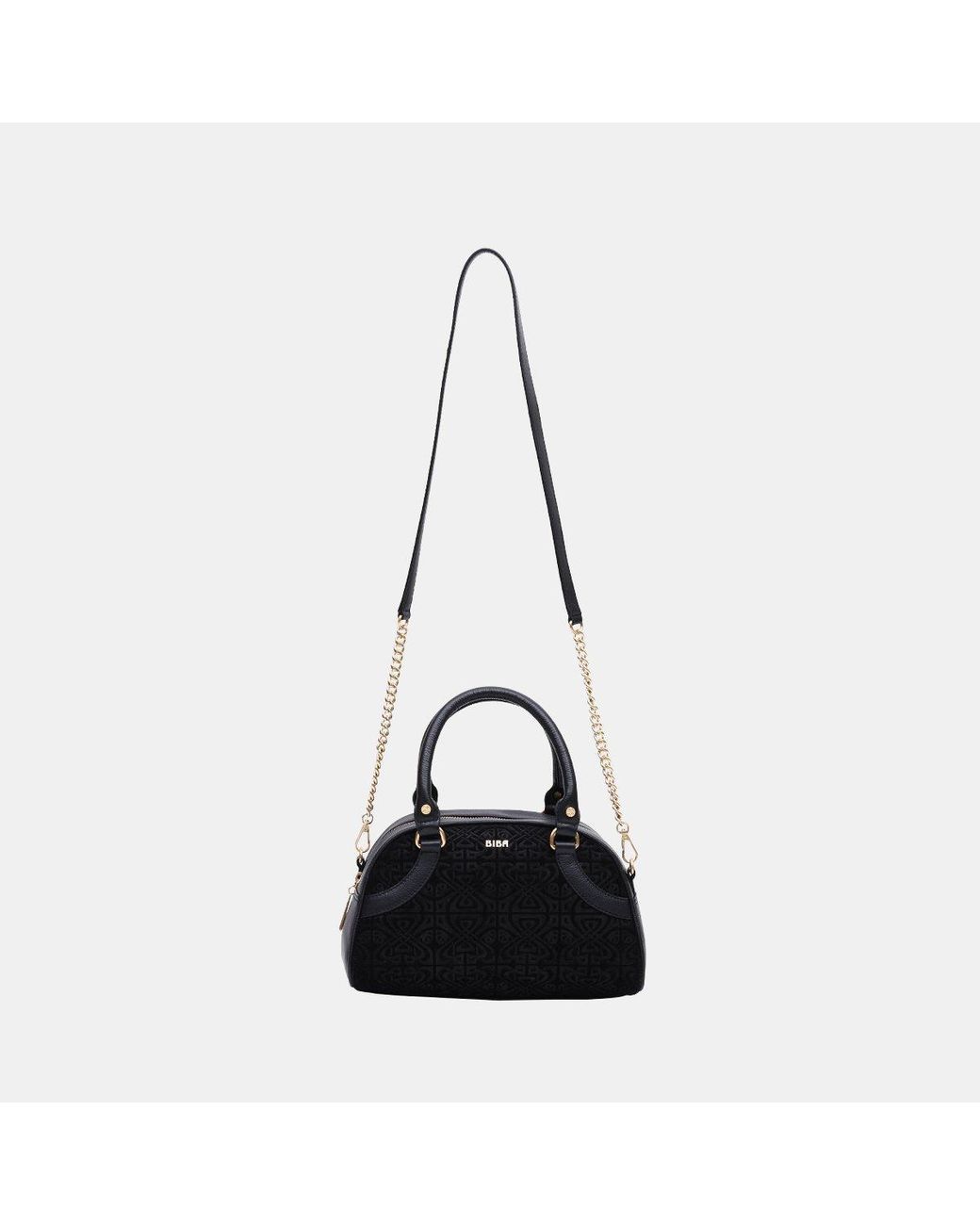 Biba Black Bowling Top Handle Bag