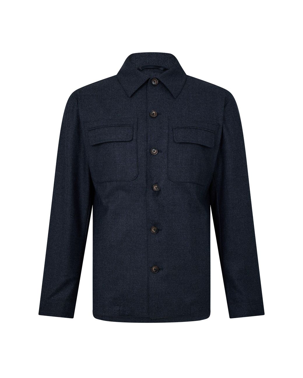 Pal Zileri Blue Micro Pattern Oversized-Fit Overshirt for men
