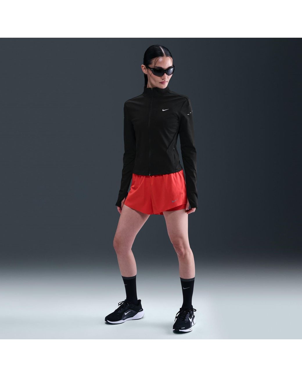 Nike Black Swift Full Zip Long Sleeve Running Top
