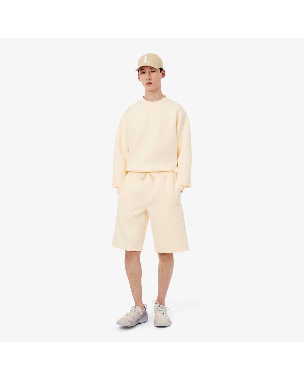 Lacoste Natural Fleece Jogger Shorts for men