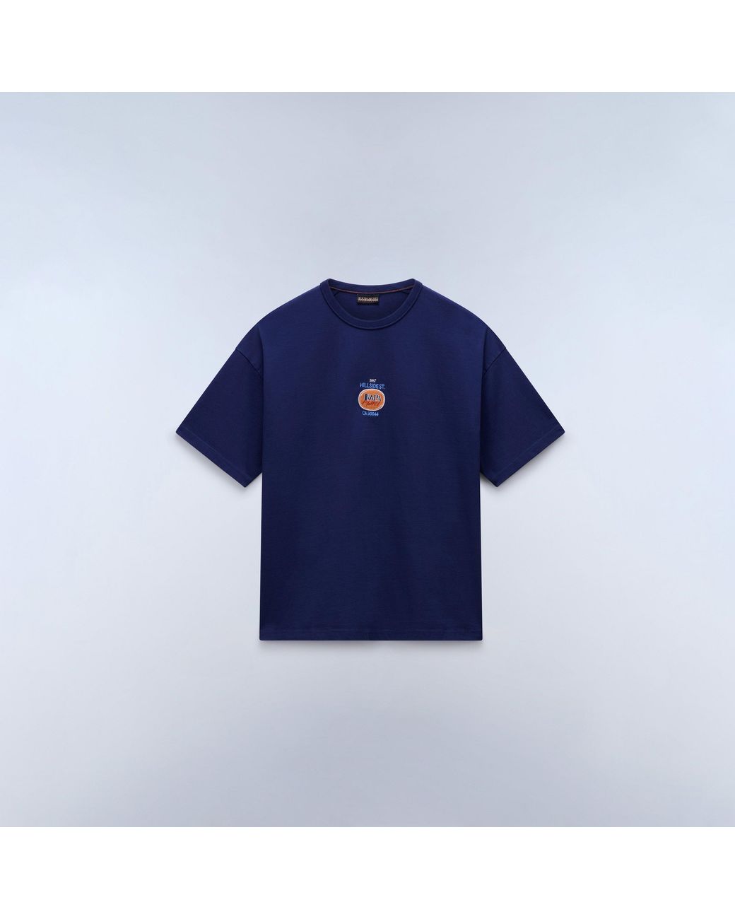 Napapijri Blue Napa Krous Tee for men