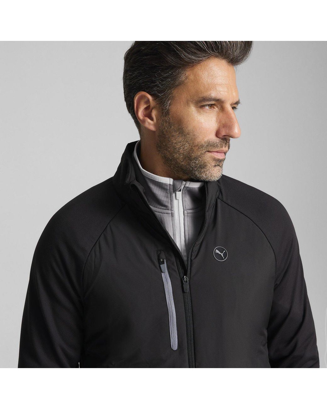 PUMA Black Hielands Jacket Golf for men