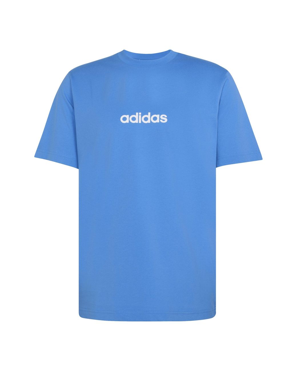 Adidas Blue Essentials Single Jersey Logo T-Shirt for men