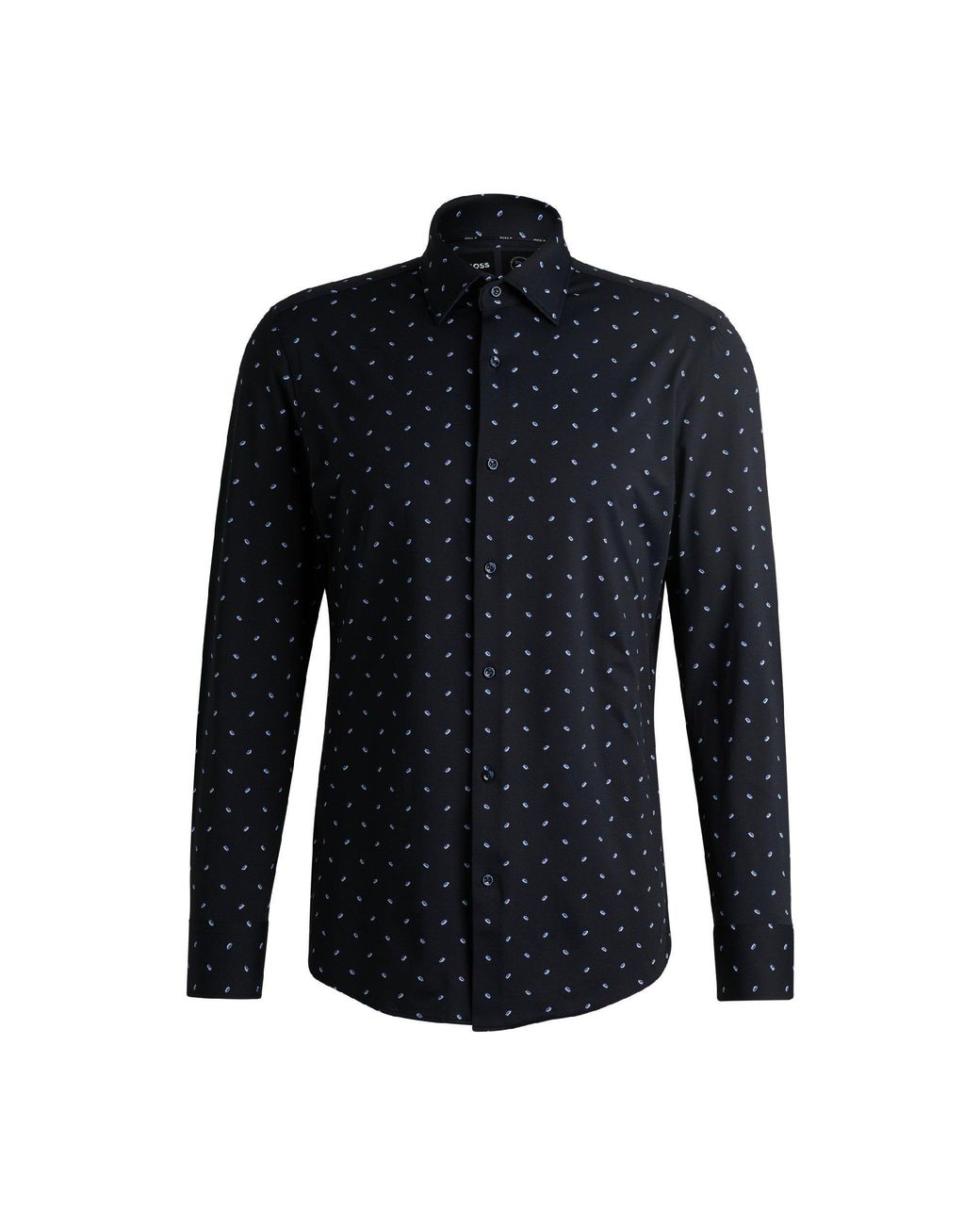 Boss Blue P Hank Kent Long Sleeve Oxford Shirt for men
