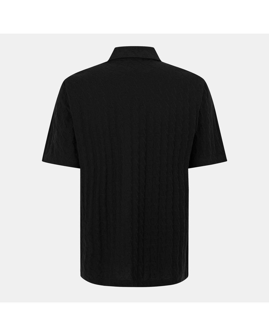 ARMANI EXCHANGE Black Short-Sleeve Polo Shirt for men