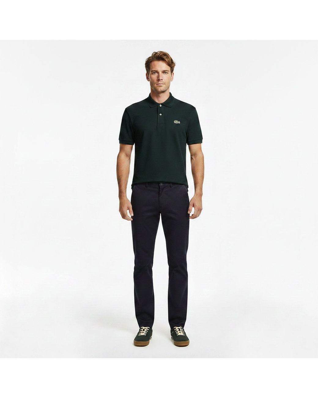 Lacoste Black Classic Short Sleeve Polo Shirt for men
