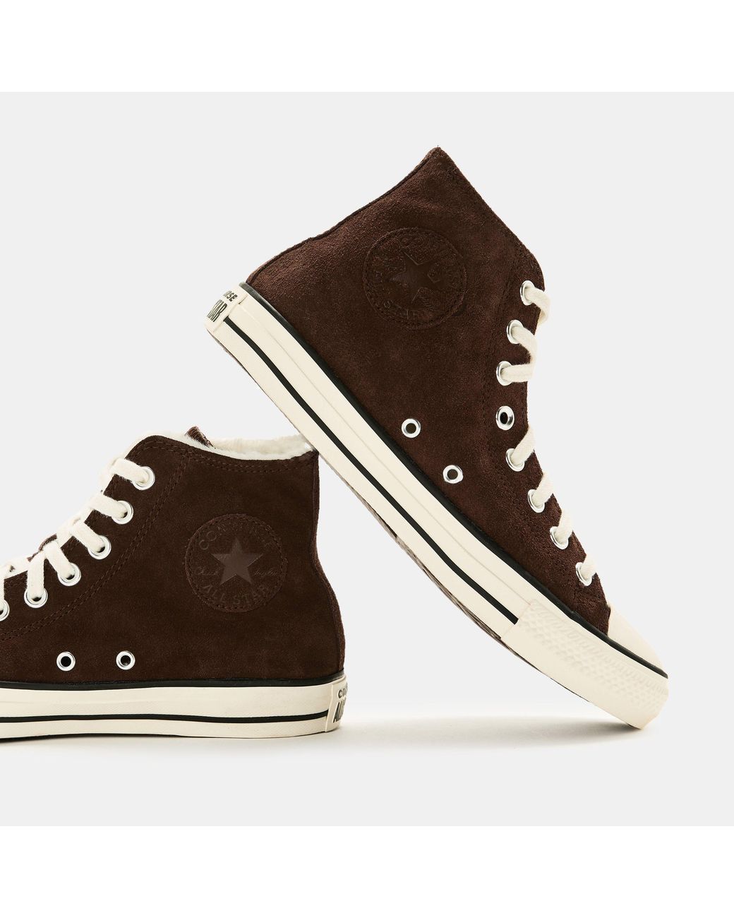 Converse Brown Chuck L Hi Canvas High-Top Trainers