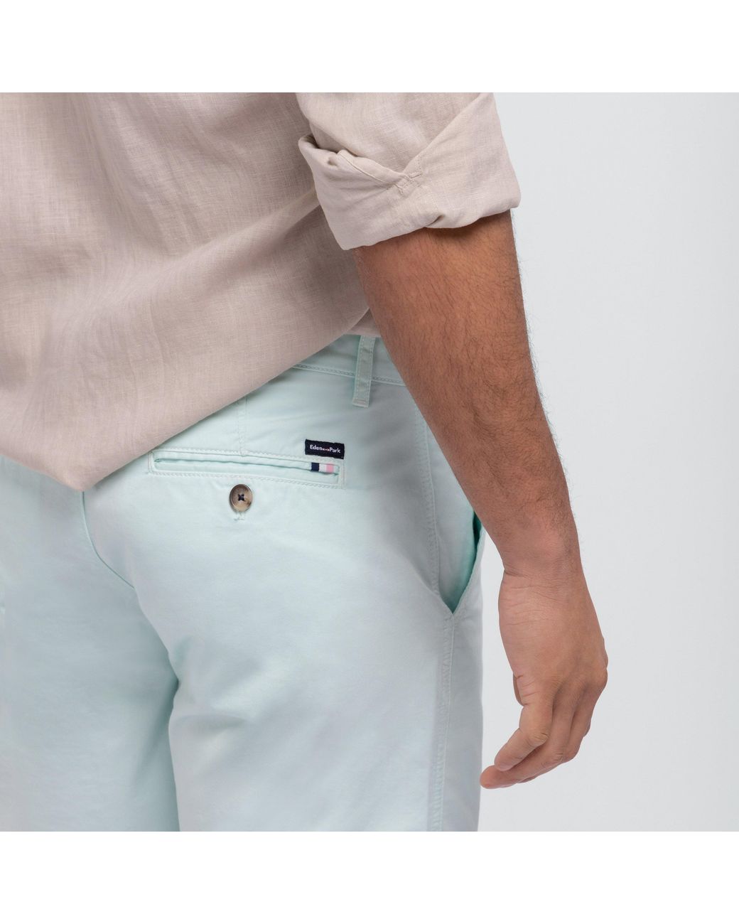 Eden Park Blue Light Chino Bermuda Shorts for men