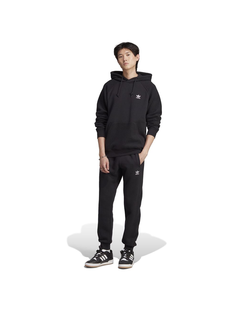 Adidas Originals Black Swap Closed Hem Woven Joggers for men