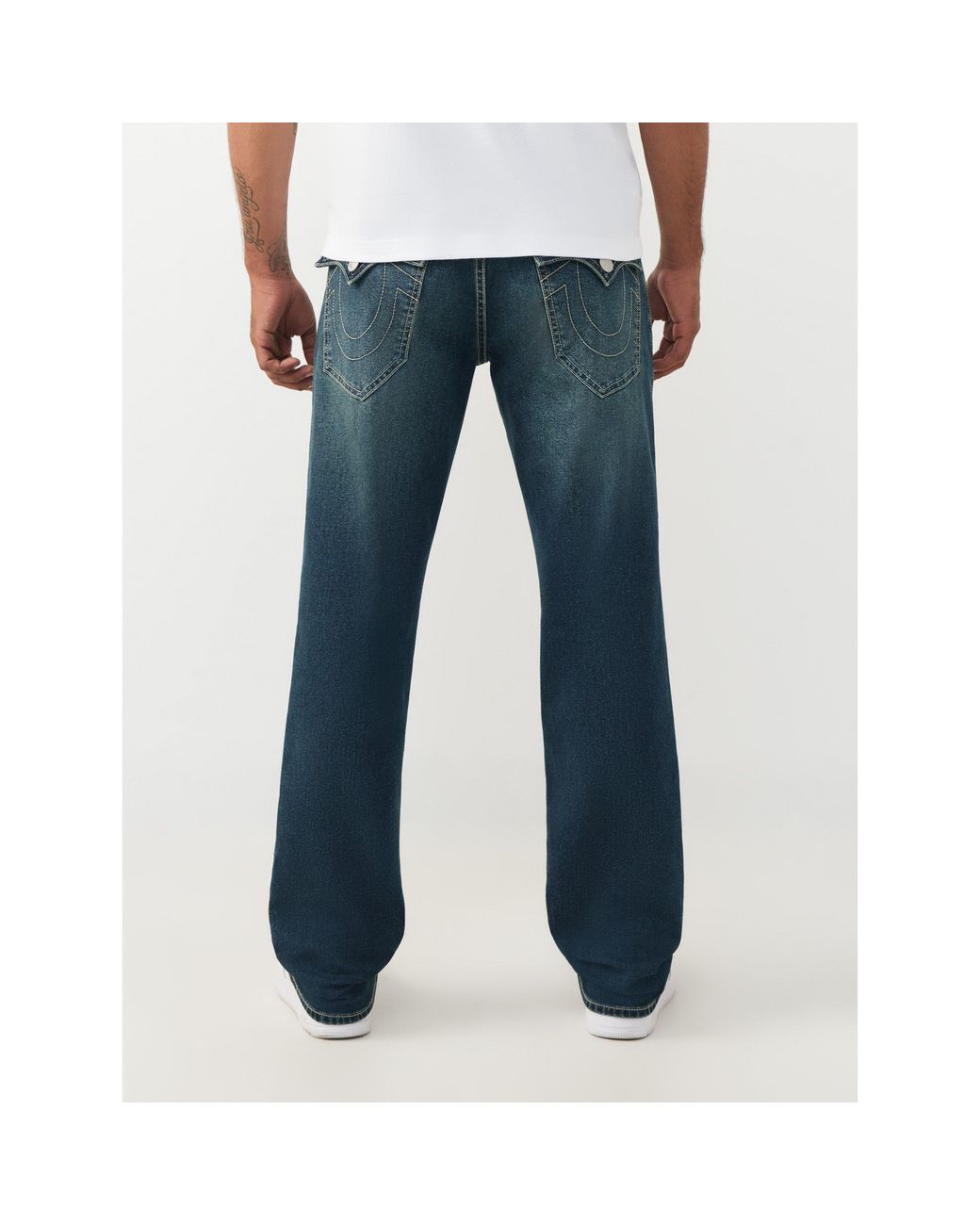 True Religion Blue Straight Leg Jeans for men