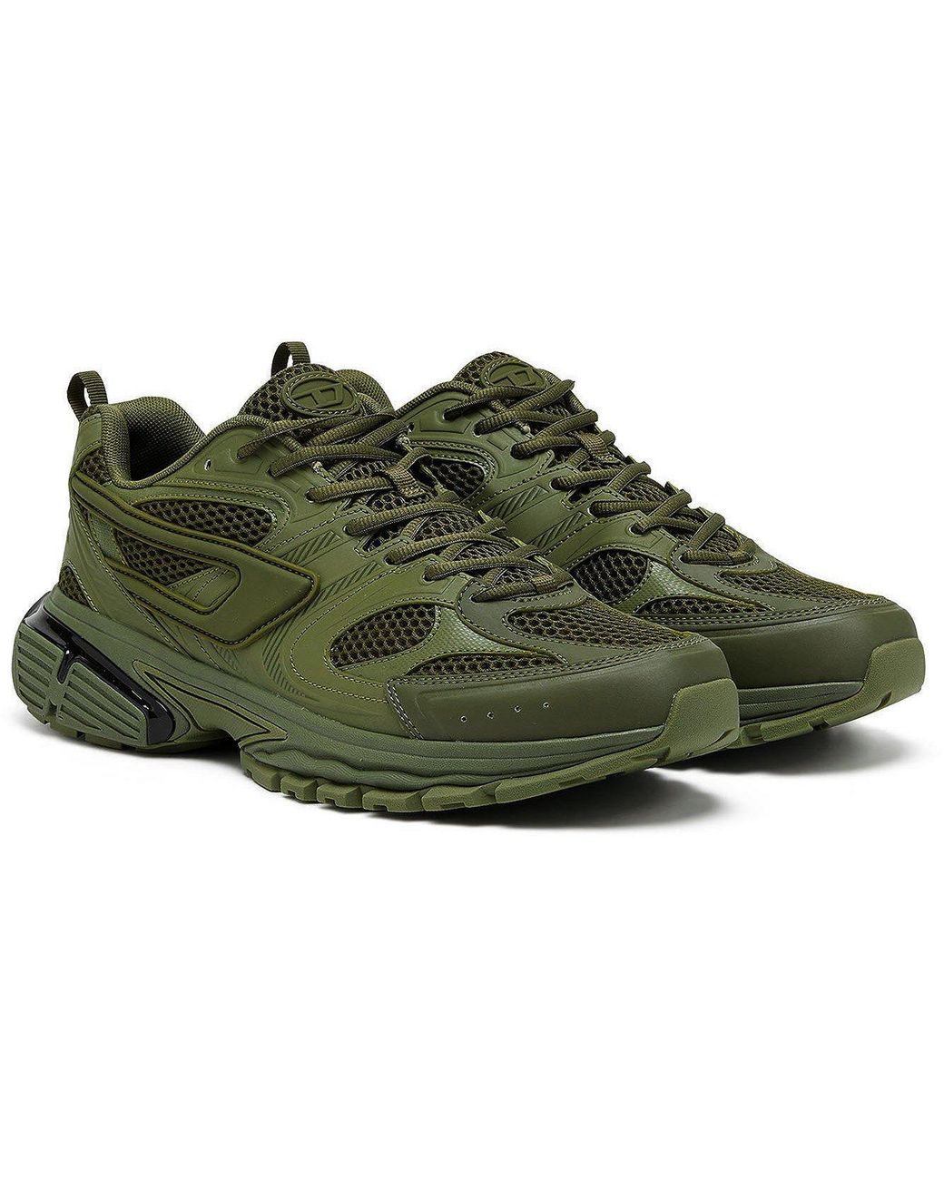 DIESEL Green Oversized Chunky Trainers for men
