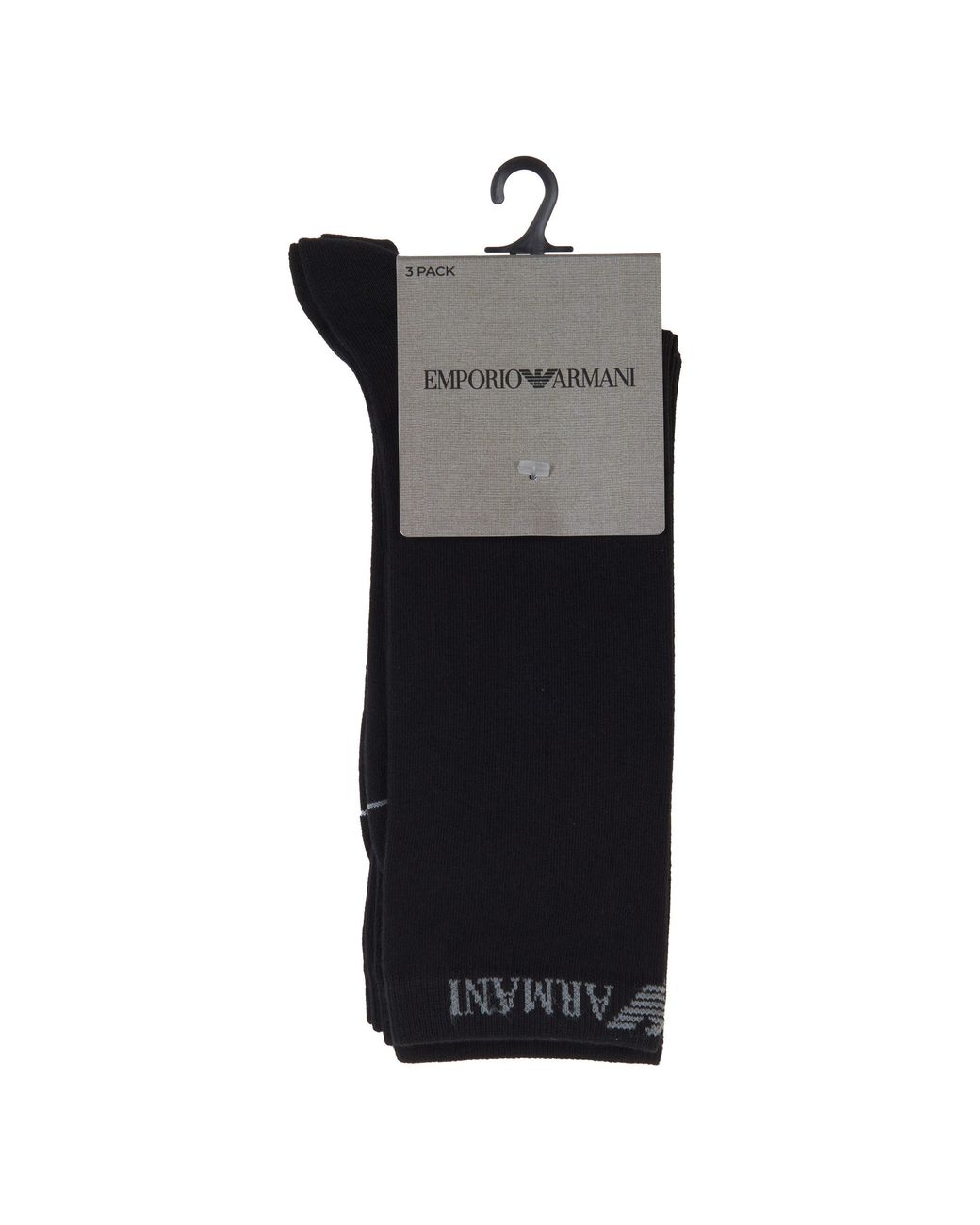 Emporio Armani Black Crew Socks for men