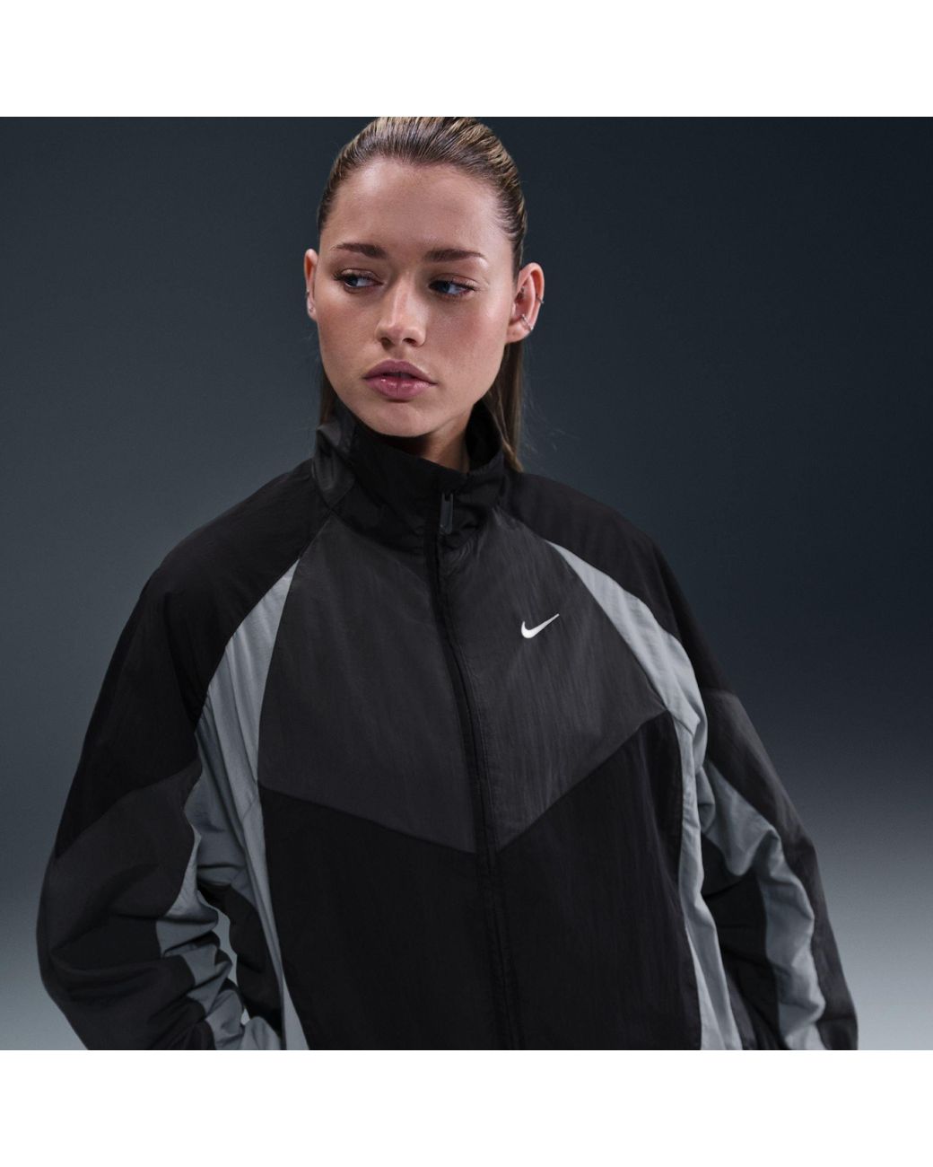 Nike Black Nsw Street Oversized Tracksuit Top