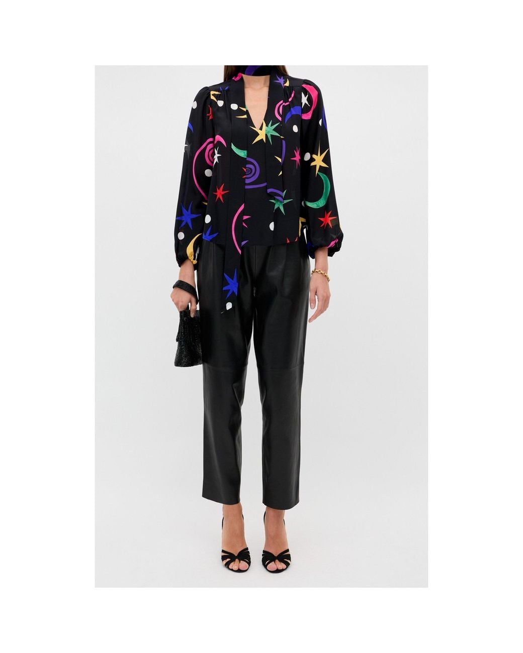 Rixo Black Moss Top Ld71