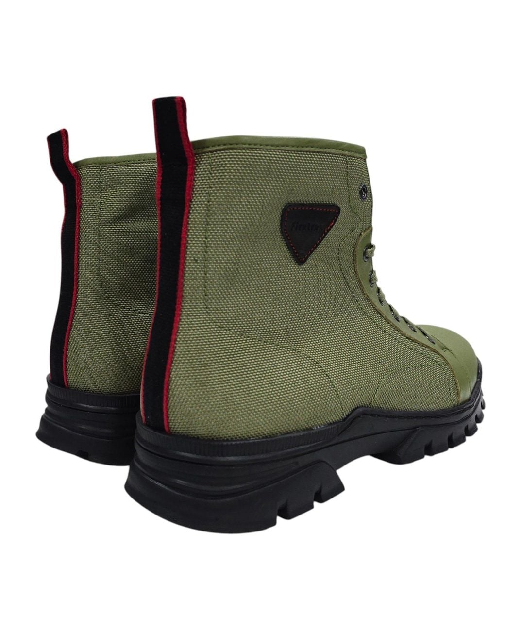 Firetrap Green Lucas Leather Ankle Lace Up Hiker Rugged Boots for men