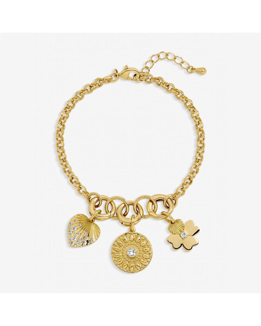 Inicio Metallic Plated Multi Charm Bracelet