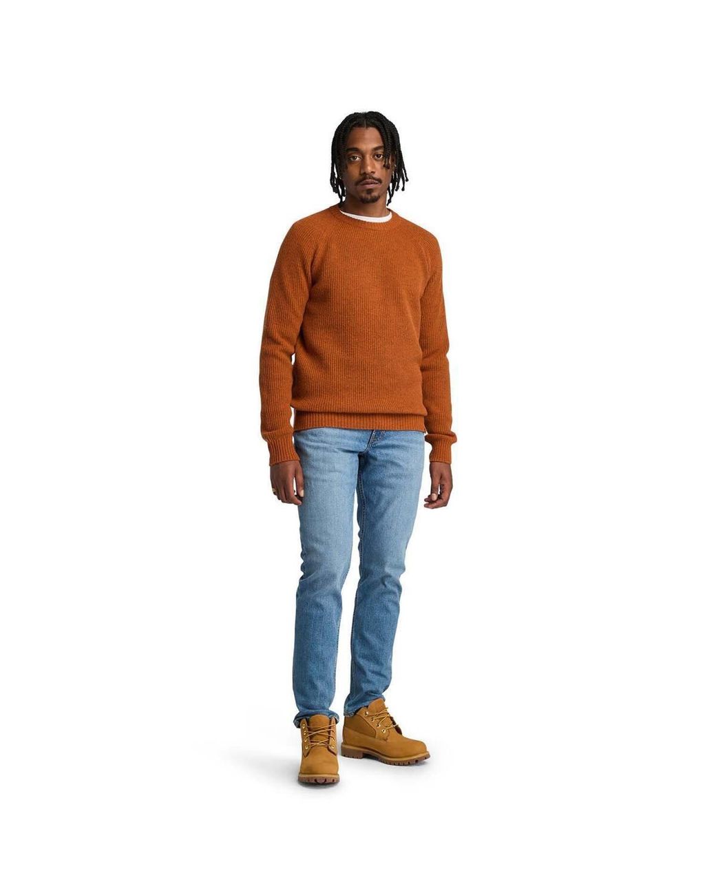 Timberland Blue Sandown Stretch 5 Pocket Slim-Fit Jeans for men