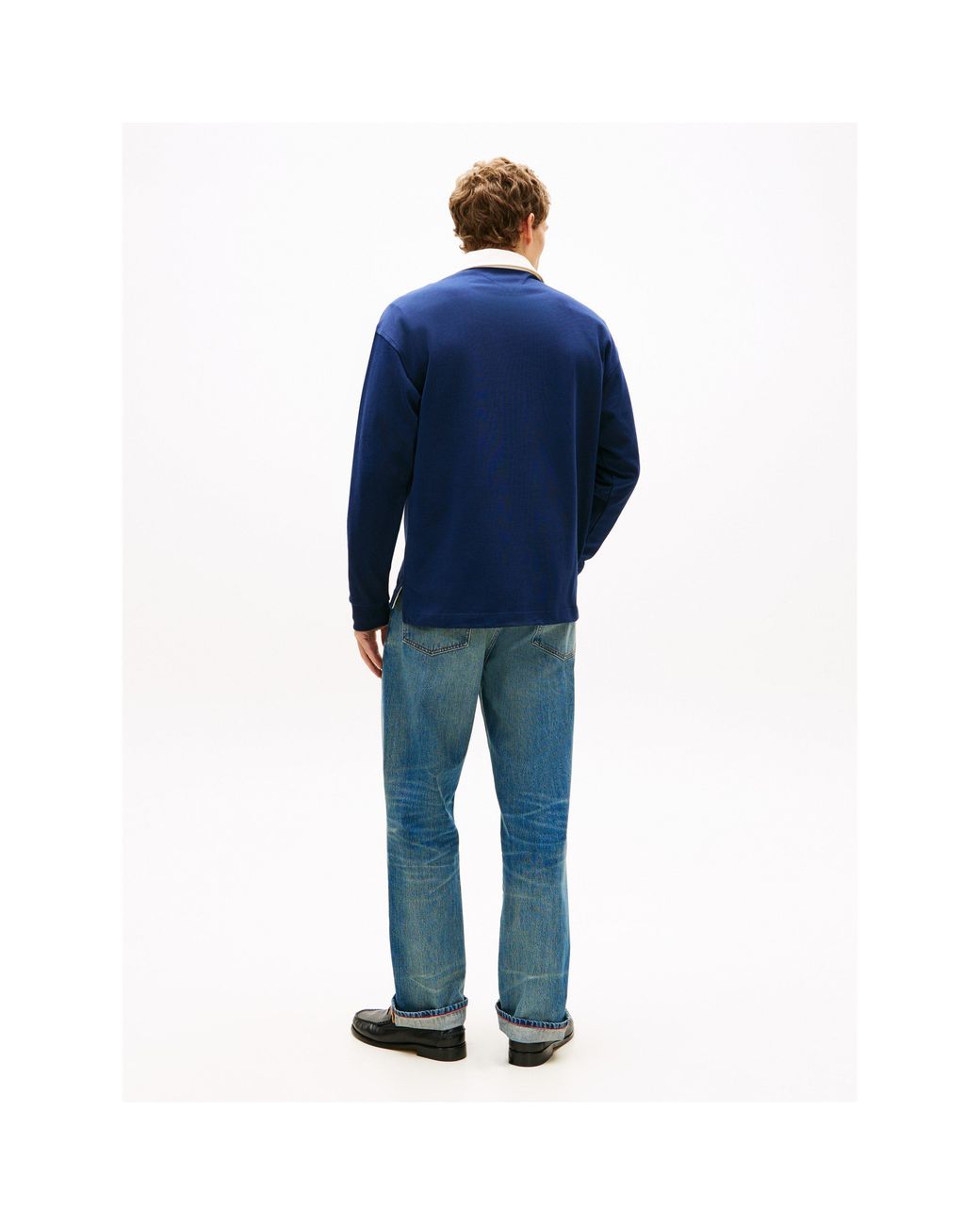 Tommy Hilfiger Blue Rugby Polo Shirt for men