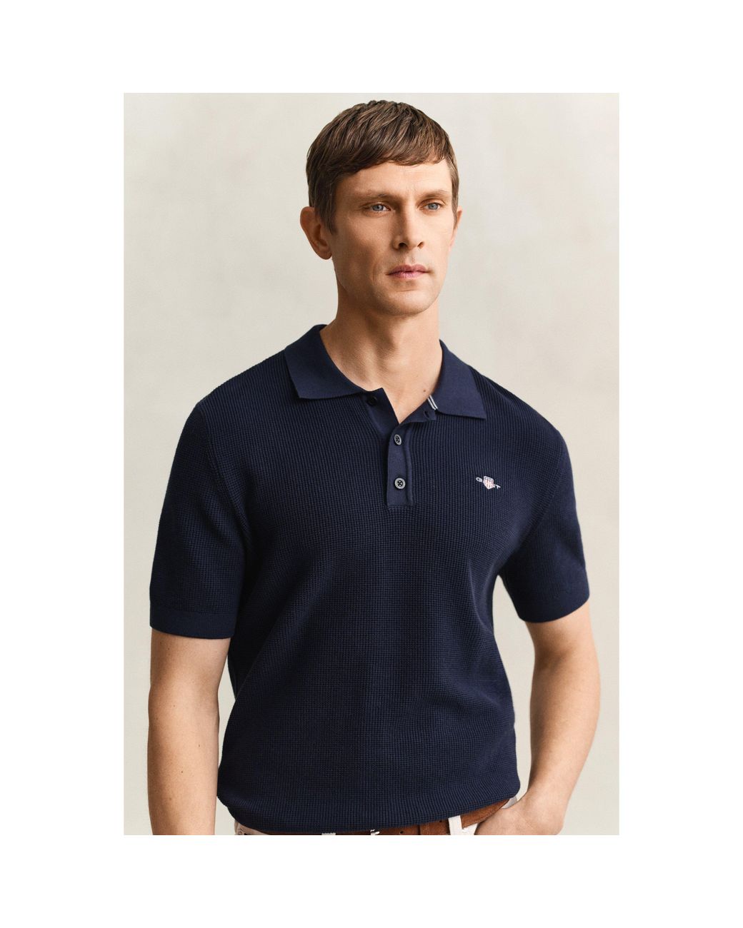Gant Blue Short Sleeve Polo Shirt for men