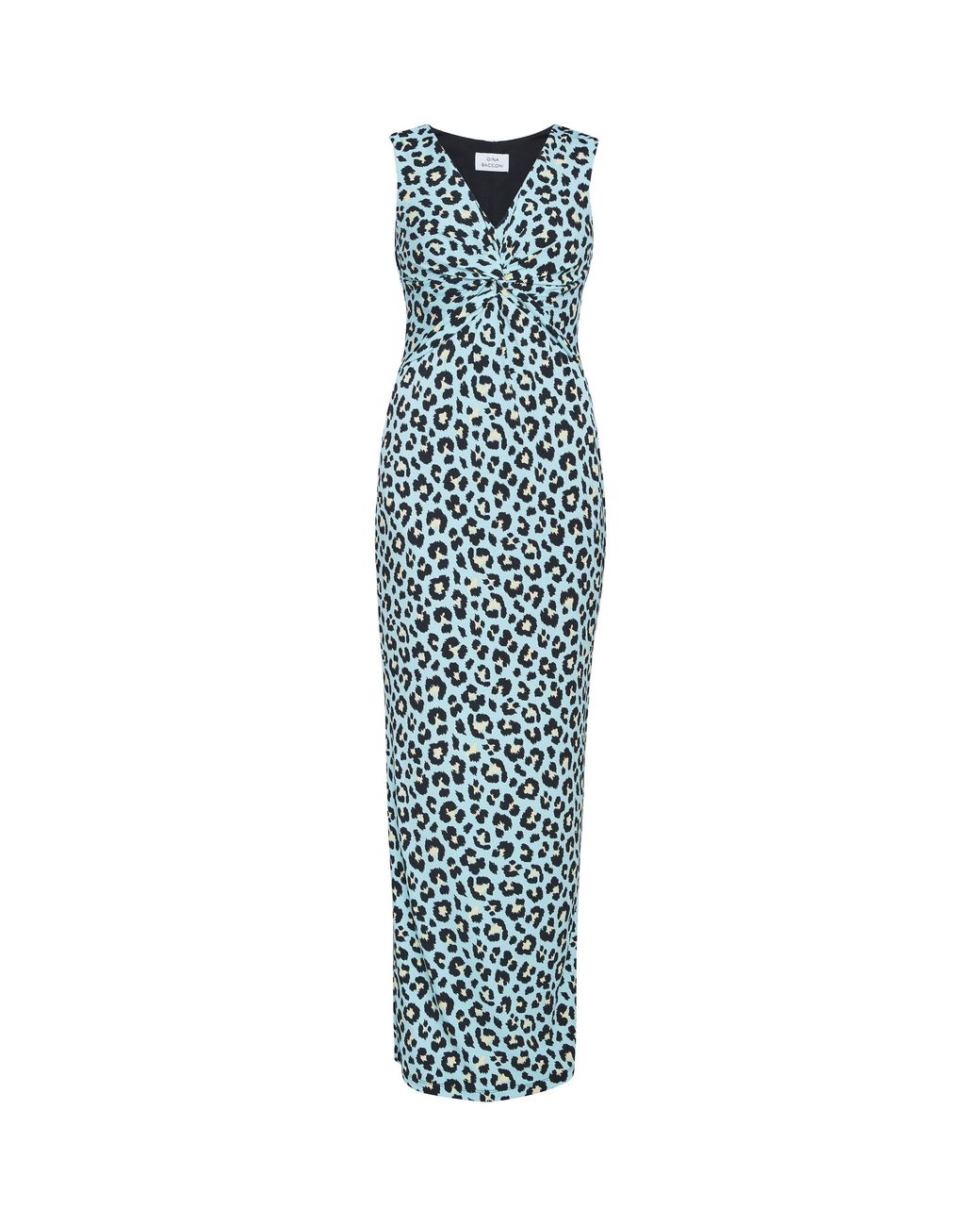 Gina Bacconi Blue Hudson Animal Jersey Maxi Dress
