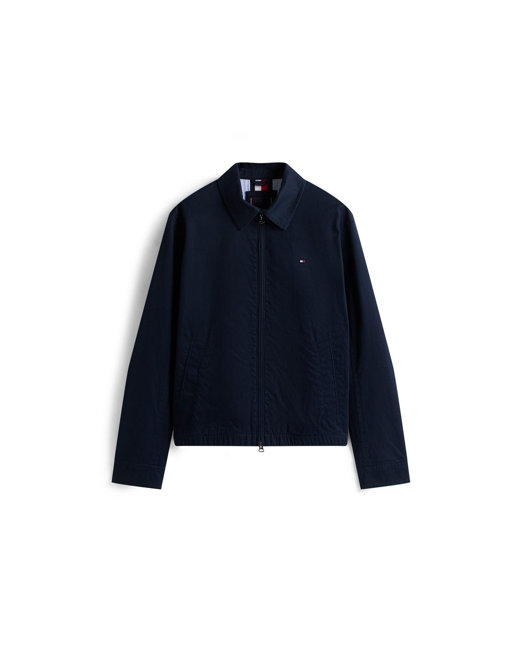 Tommy Hilfiger Blue Cotton Harrington Jacket for men