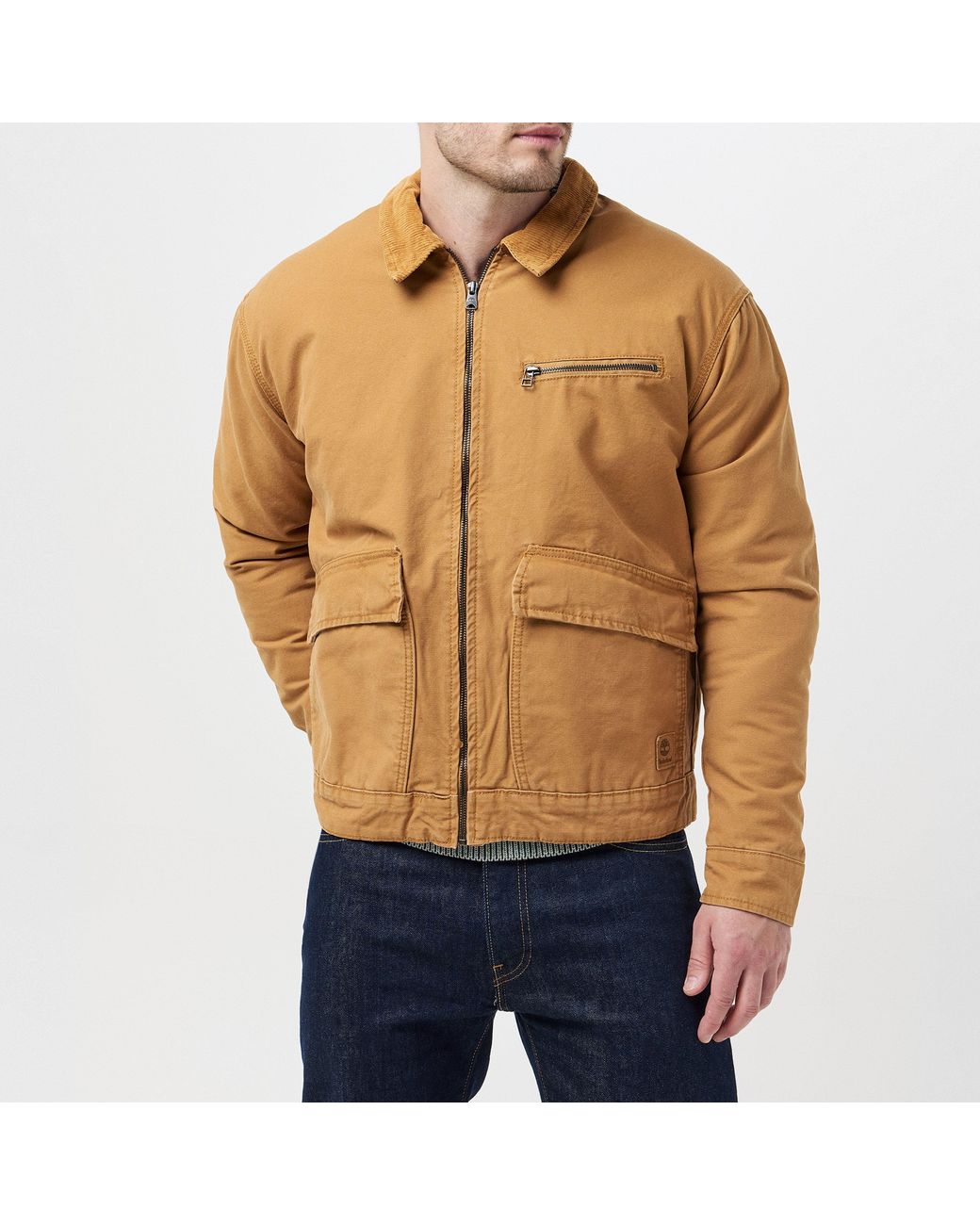 Timberland Brown Strafford Washed Canvas Insulated Field Jacket for men