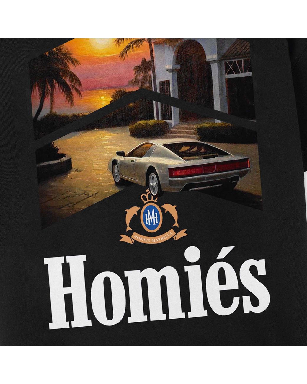 Homies Marbella Black Homies Racing T-Shirt Special Edition Auto for men