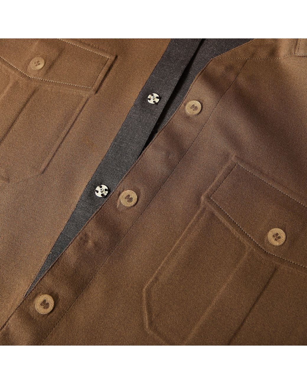 MM6 by Maison Margiela Brown Bonded Long Sleeve Patterned Shirt for men