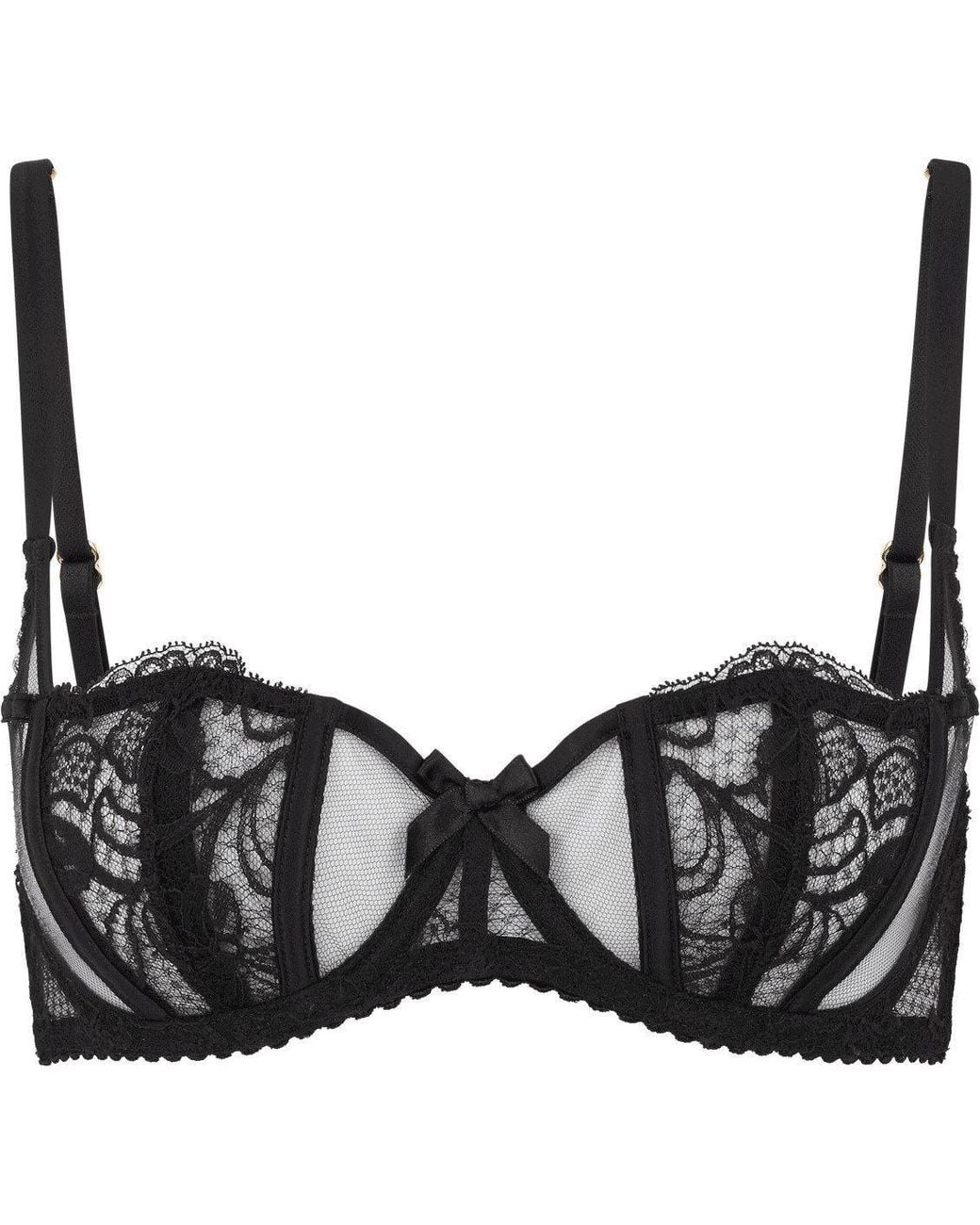 Agent Provocateur Black Rozlyn Balconette Underwired Bra
