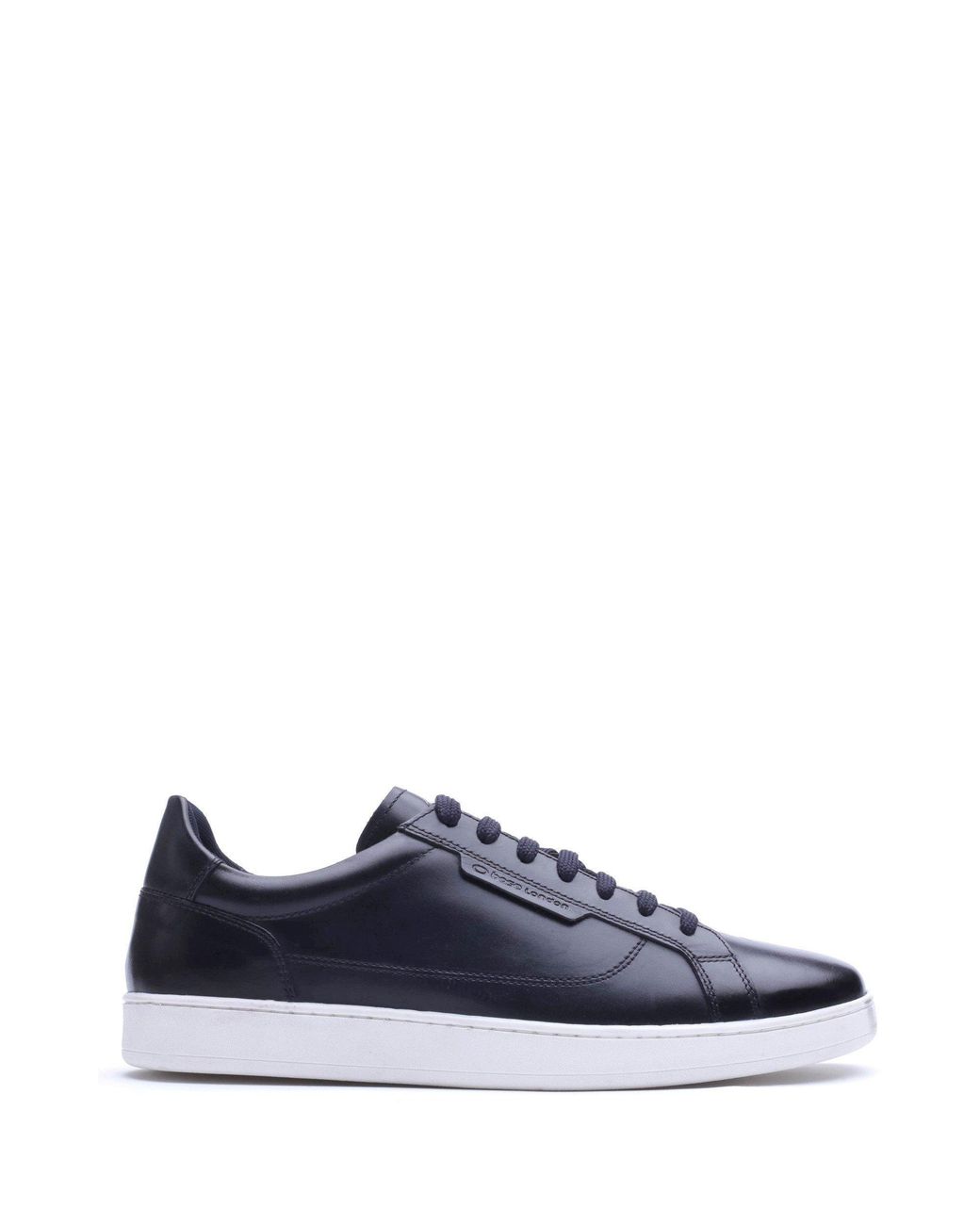 Base London Blue Zammo Leather Low-Top Trainers for men