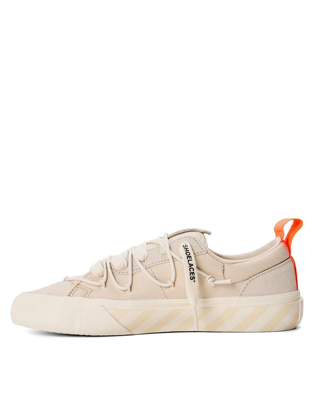 L/AB Off White Pink Tape Canvas Vulcan Low-Top Trainers for men