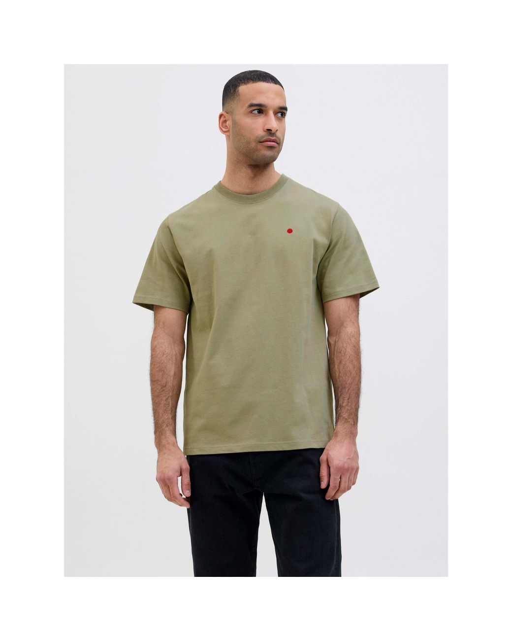 Jack & Jones Green Crew Neck Tee Short Sleeve T-Shirt for men